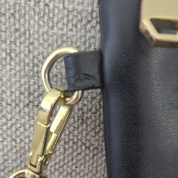 BCBGMaxAzria Black and Gold Wristlet Clutch - Picture 4 of 8